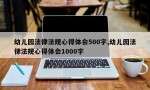 幼儿园法律法规心得体会500字,幼儿园法律法规心得体会1000字