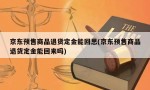 京东预售商品退货定金能回思(京东预售商品退货定金能回来吗)