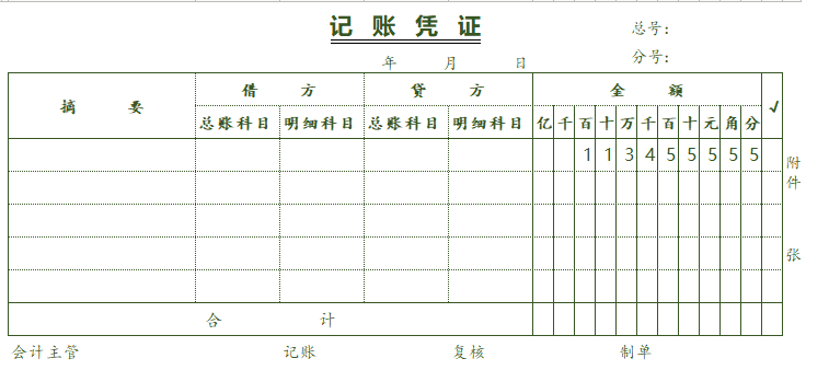 一套最基础的会计单据模板，没想到这么好用，最基础的东西最重要