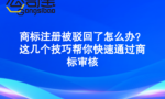 商标注册被驳回了怎么办？这几个技巧帮你快速通过商标审核